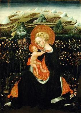 Madonna of Humility, c.1450-60 (tempera on panel) 19th