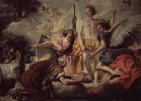 Abraham and the Three Angels von Giovanni Domenico Tiepolo