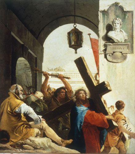 Die Kreuztragung: Christus schultert das Kreuz von Giovanni Domenico Tiepolo