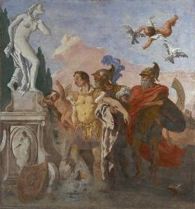 G.D.Tiepolo, Rinaldo vor Statue Armidas