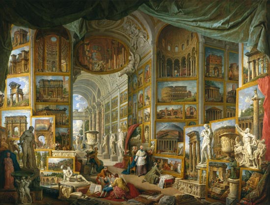 Galerie der Ansichten des antiken Rom von Giovanni Paolo Pannini