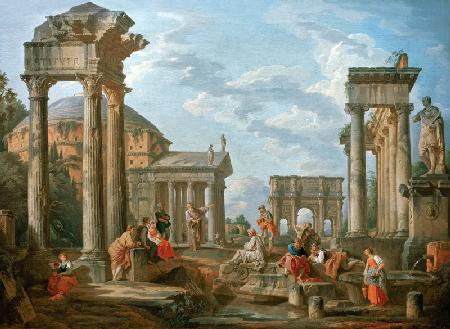 Römische Architektur mit einem Propheten 1751
