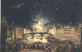 Fireworks over the River Arno