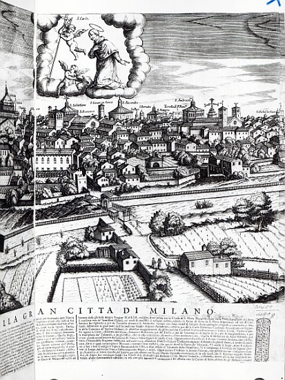 A Section of a Map of Milan von Giovanni Battista Bonacina