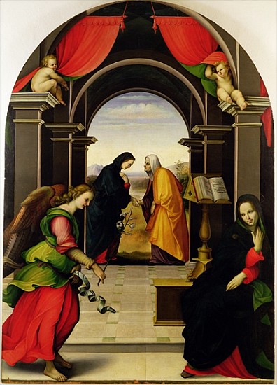 The Annunciation and the Visitation von Girolamo del Pacchia