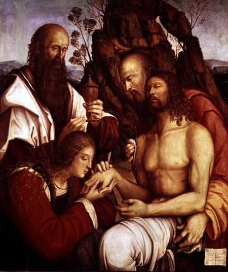 The Lamentation Over the Dead Christ (panel) von Girolamo Marchesi da Cotignola