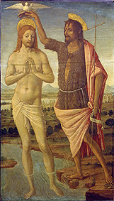 Die Taufe Christi von Giudoccio di Giovanni Cozzarelli