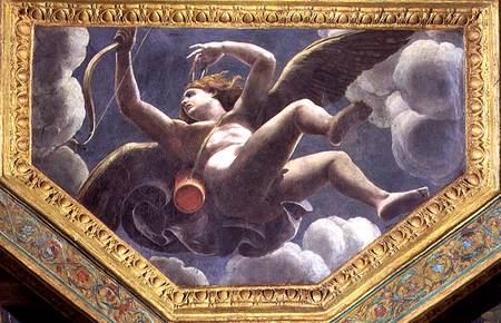 Cupid, ceiling caisson from the Sala di Amore e Psyche von Giulio Romano