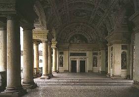 The Loggia di Davide (or D'Onore) interior decorated with frescos of biblical subjects including Kin