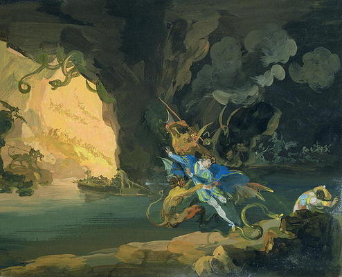 Don Juan in Hell (gouache on paper) von Giuseppe Bernardino Bison