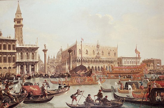 View of the Doge''s Palace and the Piazzetta, Venice von Giuseppe Bernardino Bison