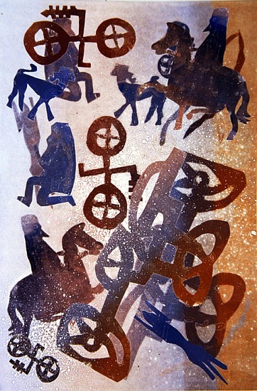 Horsemen and Symbols, 1994  von Gloria  Wallington