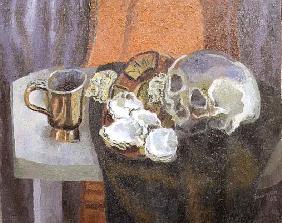 Still Life with a Skull, 1962 (oil on canvas) 
