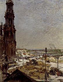 Brückenbau in Dresden 1910