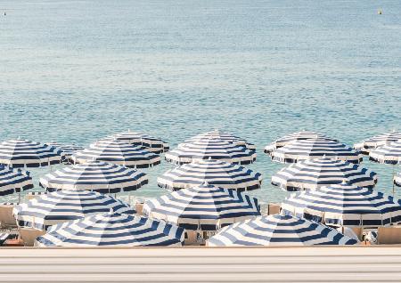 Gestreifte Strandschirme