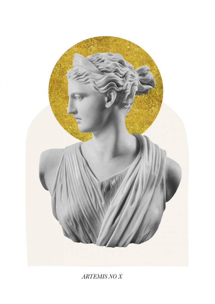Goldene Artemis-Göttin von Grace Digital Art Co