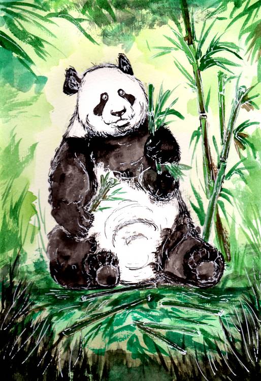 Big Hungry Panda Bear von Sebastian  Grafmann