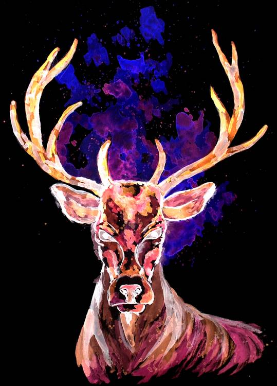 Evil Ghost Deer von Sebastian  Grafmann