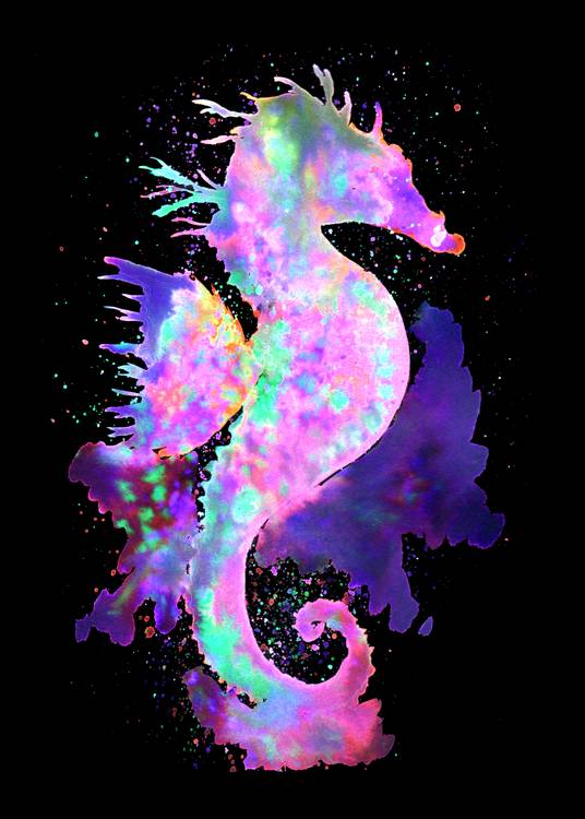 Magic Seahorse Space Nebula von Sebastian  Grafmann