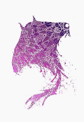 Purple Mandala Manta Ray Silhouette 2020