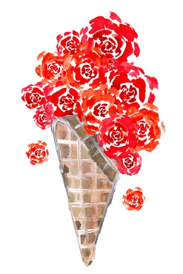 Red Roses Icea Cream Cone 2021