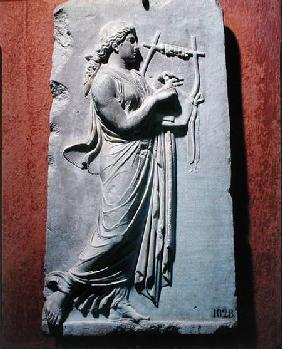 Relief depicting Terpsichore, the muse of dancing and song