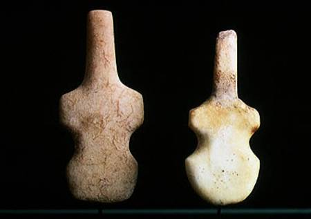 Two Violin-shaped Idols von Greek