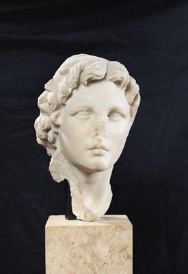 Head of Alexander the Great (356-323 BC) (marble) 19th