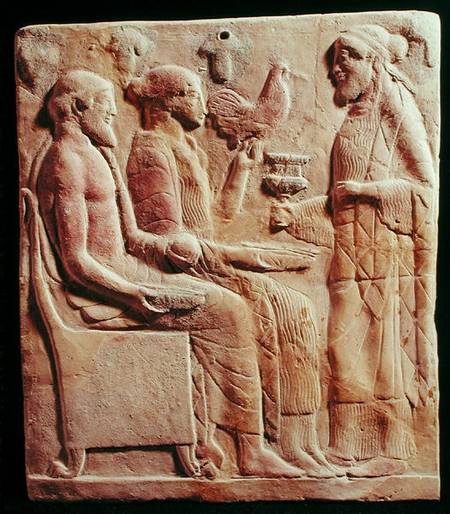 Plaque depicting an offering von Greek School