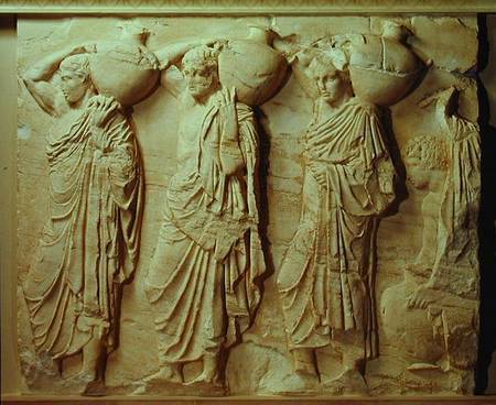 Relief depicting hydria carriers from the North Frieze of the Parthenon von Greek School