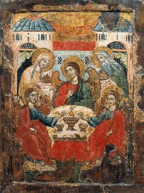 Abraham and the Three Angels, icon, from Macedonia c.1700