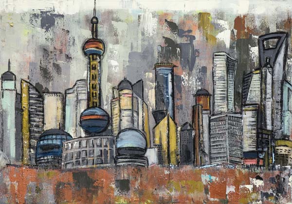 Shanghai Skyline von Karin Greife