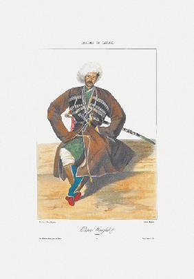 Fürst Kasbek von Ossetien (Aus: Scenes, paysages, meurs et costumes du Caucase) 1840