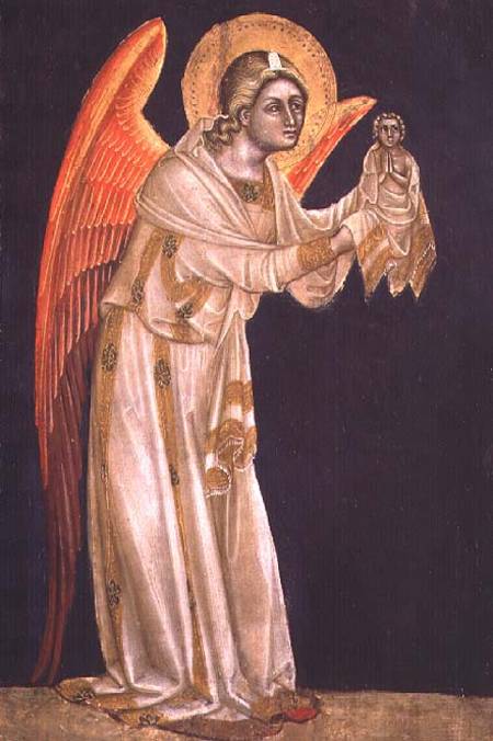 Angel (tempera on panel) von Guariento d` Arpo