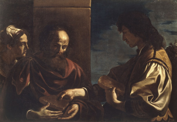 Guercino / Samson brings honey von Guercino (eigentl. Giovanni Francesco Barbieri)