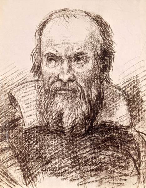 Galilei / Portrait / Drawing / Reni von Guido Reni