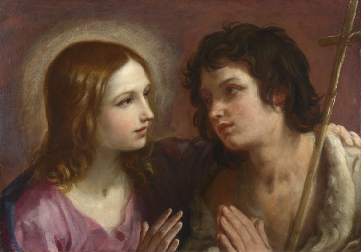 Johannes der Täufer, von Christus umarmt von Guido Reni