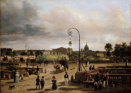 La Place de la Concorde in 1829 von Guiseppe Canella