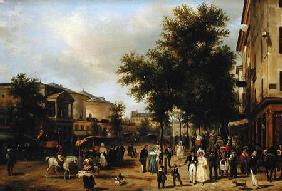 View of Boulevard Montmarte, Paris 1830