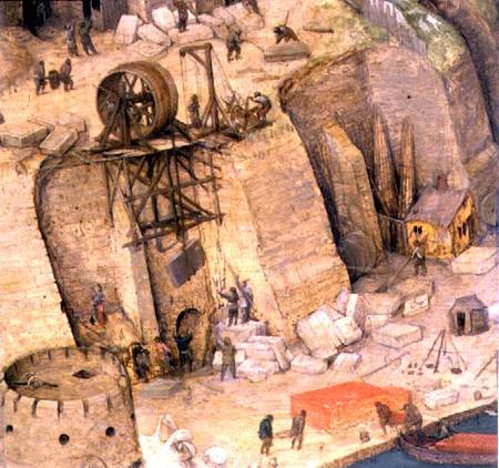 The Tower of Babel, detail of the construction works von Giuseppe Pellizza da Volpedo