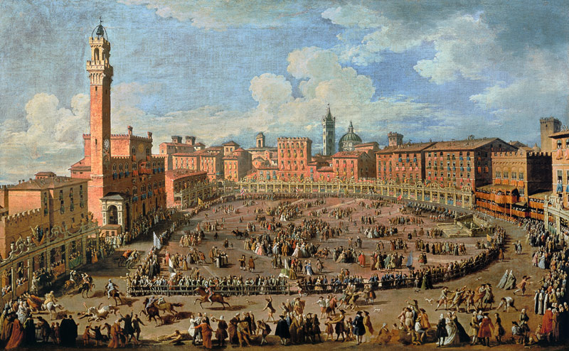 The Palio, Piazza del Campo, Siena von Guiseppe Zocchi