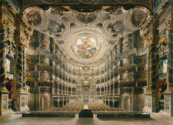 Innere Ansicht des Markgräflichen Opernhauses Bayreuth. von Gustav Bauernfeind
