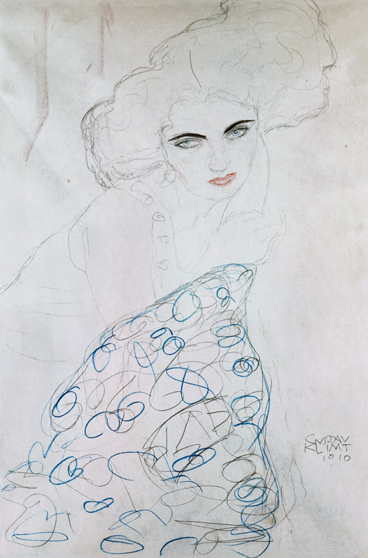 Studie zu einem Damenportraet von Gustav Klimt