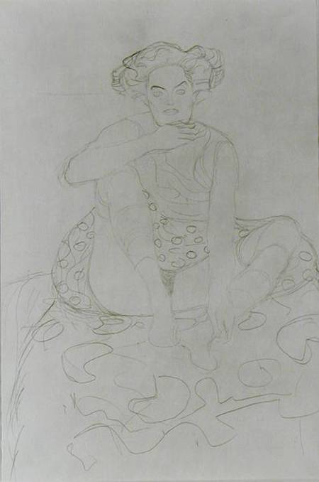 Seated Woman von Gustav Klimt
