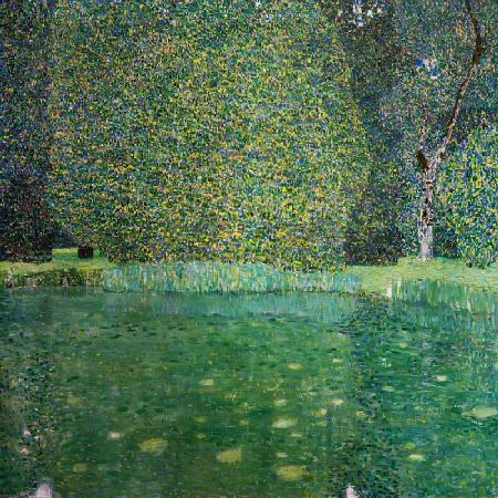 Pond of Schloss Kammer on Attersee 1910