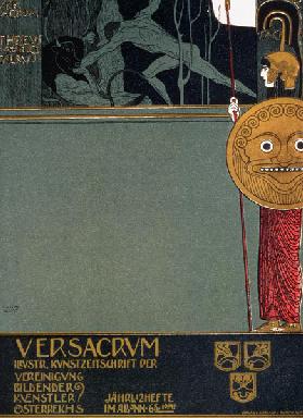 Cover of 'Ver Sacrum', the journal of the Viennese Secession, depicting Theseus and the Minotaur 1898