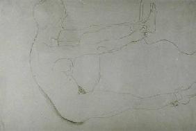 Standing Nude with Raised Legs c.1907 cil