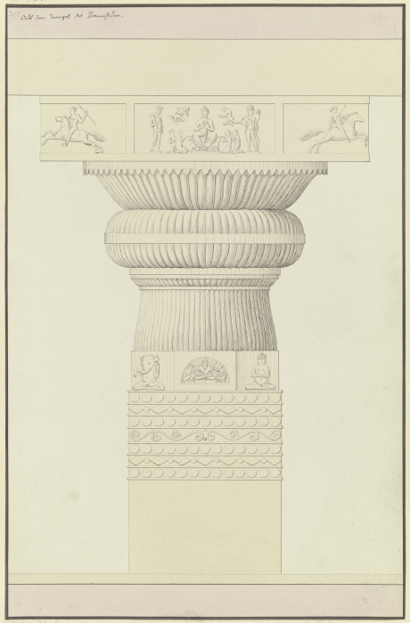 Indische Säule und Architrav mit figürlichem Schmuck von Gustav Rügemer