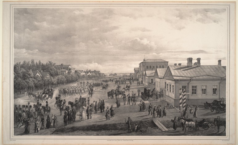 Parade der Gardetruppen in Krasnoje Selo von Gustav Schwarz