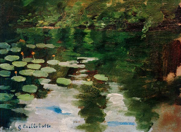 Nymphéas sur l''étang von Gustave Caillebotte